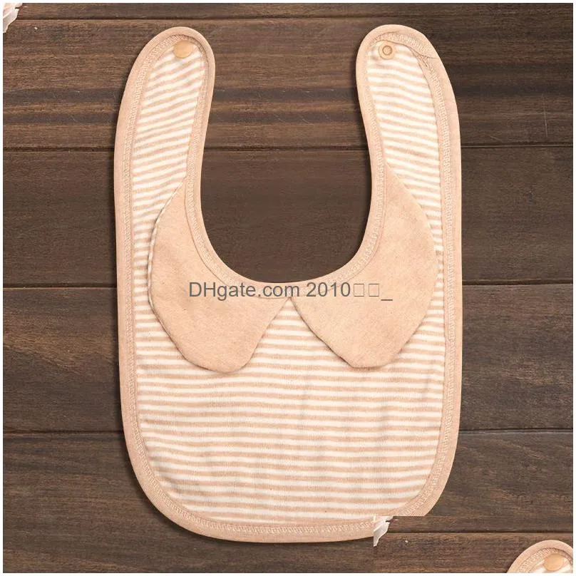 babys neck style saliva towel double layer colored cotton carter buckle bib born anti emesis bib manufacturer direct sales