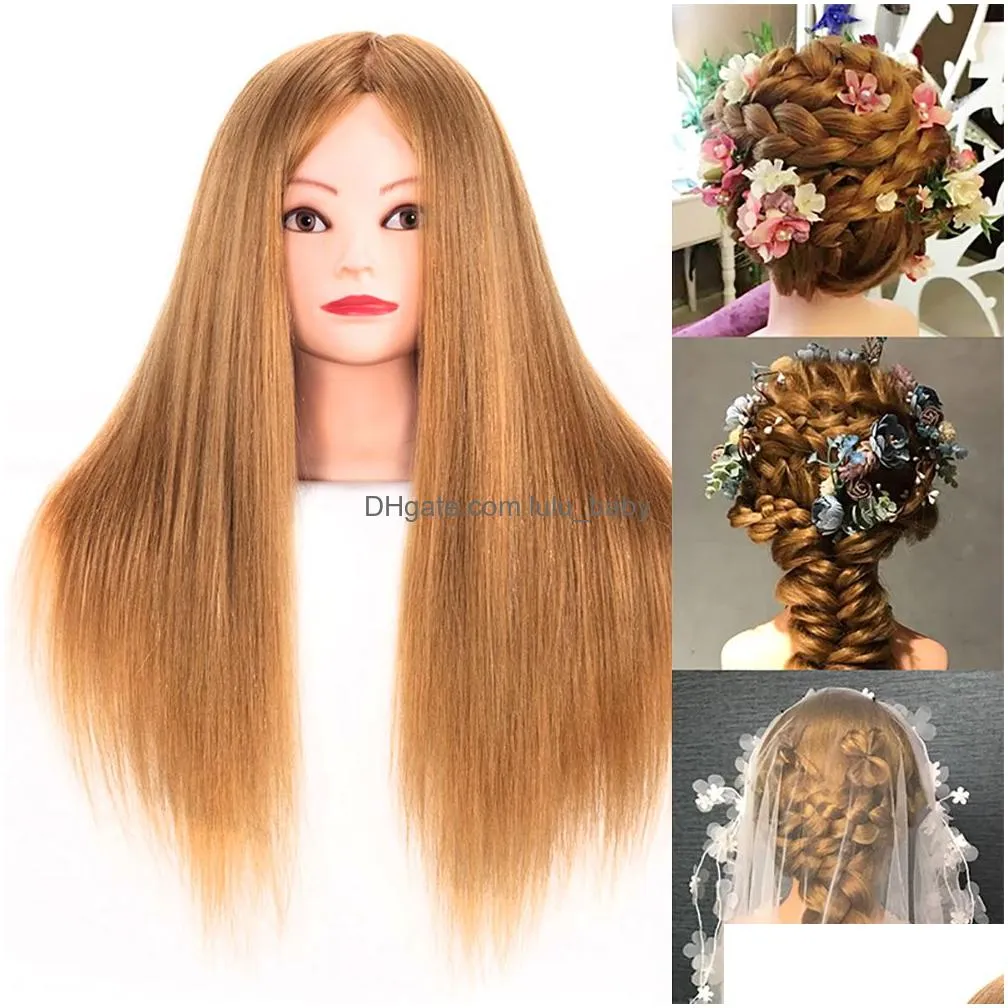 female mannequin training head 8085 real hair styling head dummy doll manikin heads for hairdressers hairstyles9212644