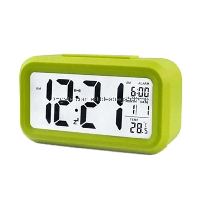 desk table clocks alarm clock large display with calendar for home office snooze electronic kids led desktop digital clocksdesk