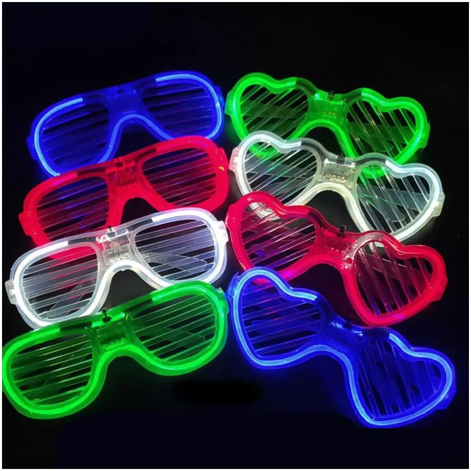 Other Festive & Party Supplies Love Led Glasses Neon Party Flashing Luminous Light Bar Partys Concert Fluorescent Glow Po Props Suppli Dhopq