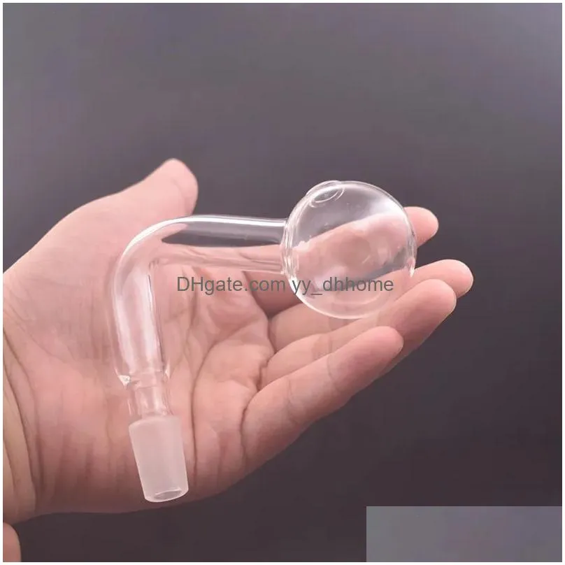 4cm big ball glass oil pipe bowls 10mm 4mm 18mm male female glass oil burner pipe transparent clear tobacco bent bowl hookah adapter