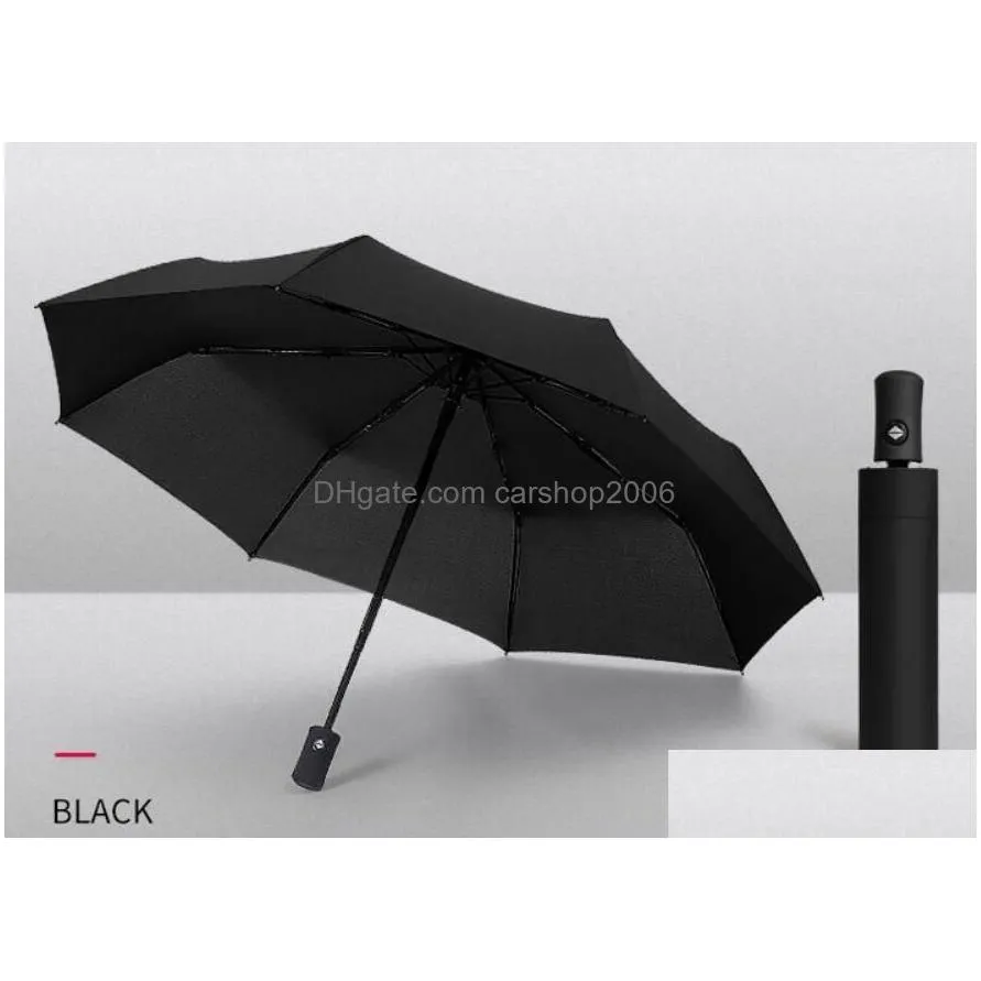automatic umbrella rain women men classic business three folding umbrellas brand 8 ribs windproof black golf umbrella parasol4412076