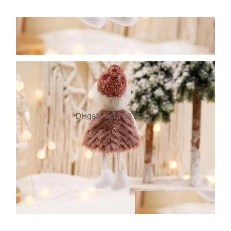  christmas decorations creative santa claus snowman doll xmas tree hanging ornament mini doll 2023