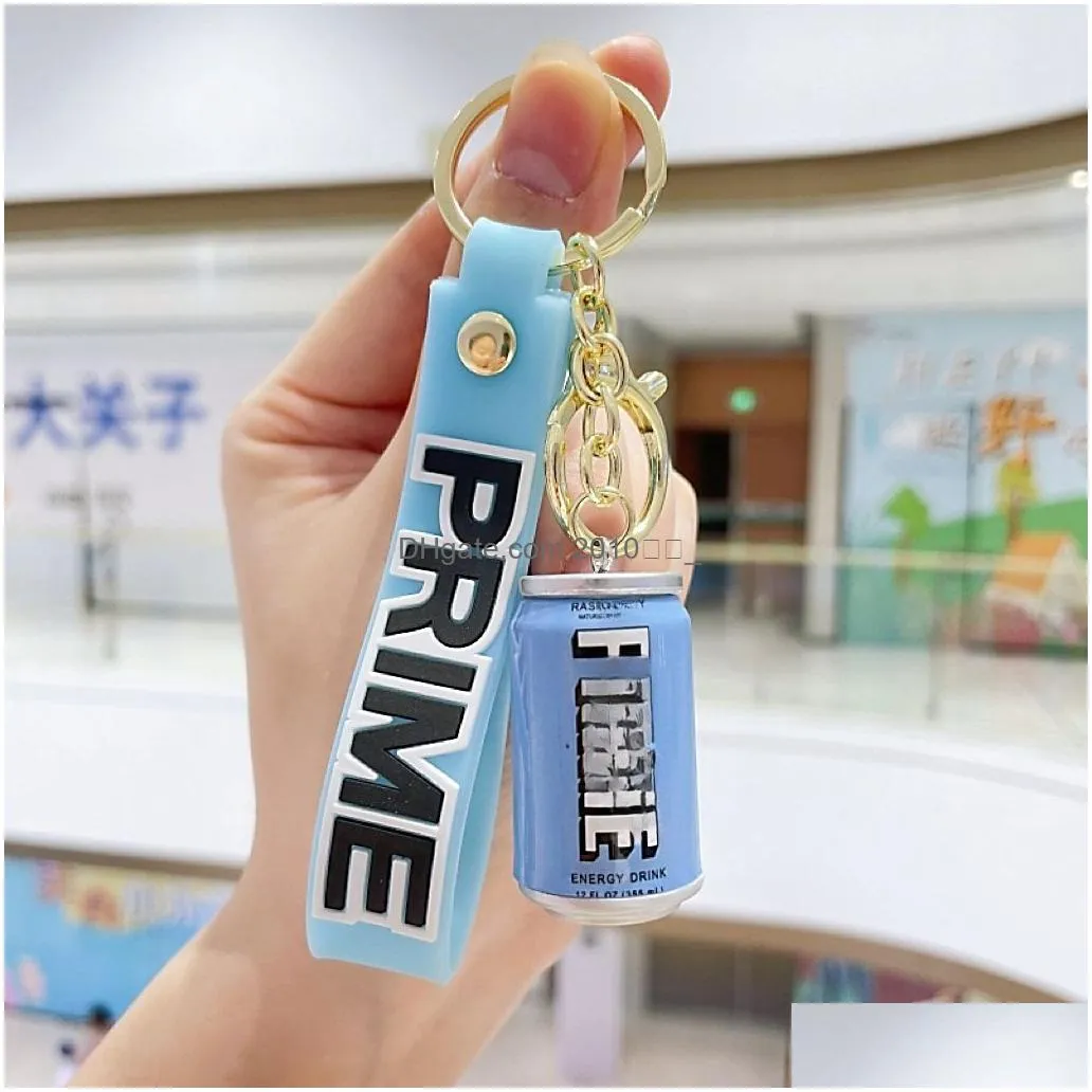 prime drink network celebrity beverage bottle keychain simulated canned beverage bottle pendant