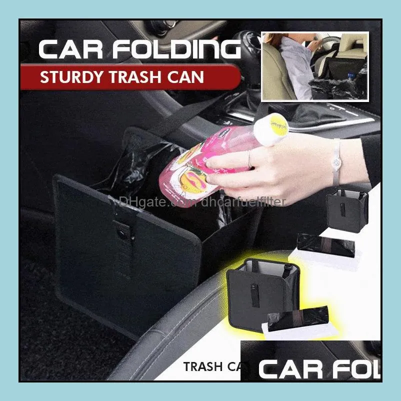Car Cleaning Tools Car Folding Sturdy Trash Can Automobiles Motorcycles Car Care Cleaning Dhtl5