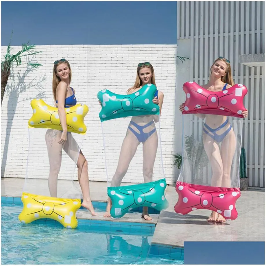 Other Festive & Party Supplies Pool Accessories Inflatable Mattress Float Bed Chair Hammock Foldtable Swimming Roll Up Outdoor Toy Sta Dhmt8