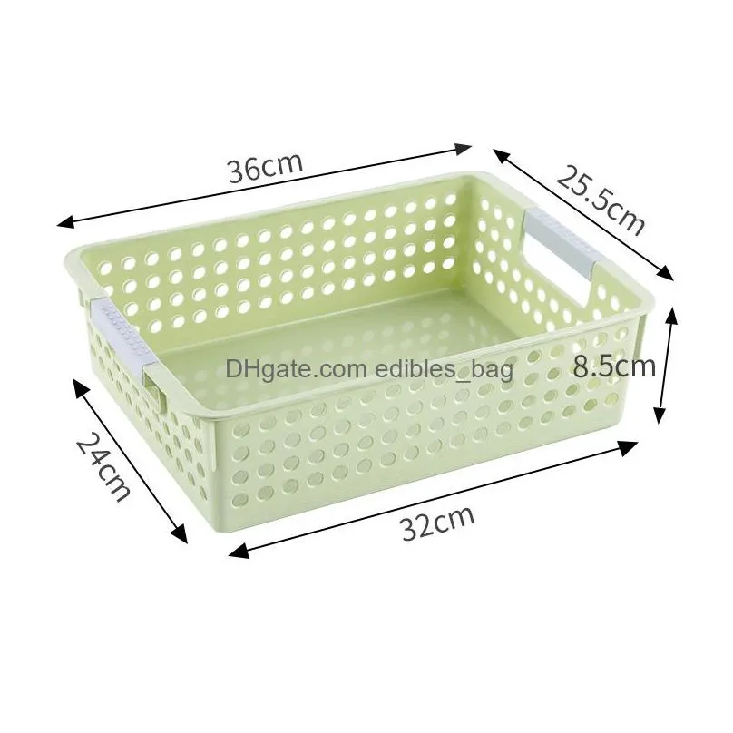 plastic storage box storage frame supermarket storage basket kindergarten toy desktop snack kitchen fruit and vegetable storage basket