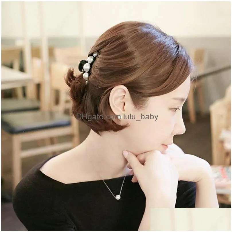korean style girls hairpin pearl acrylic hair accessories adult headdress fashion big clip grab clip delivery322c6295154