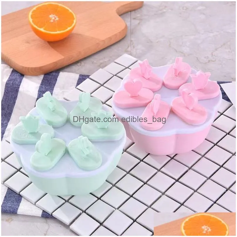 plastic popsicles ice cream mold maker tray cube diy kitchen tool with cover home kitchen gadgets mould