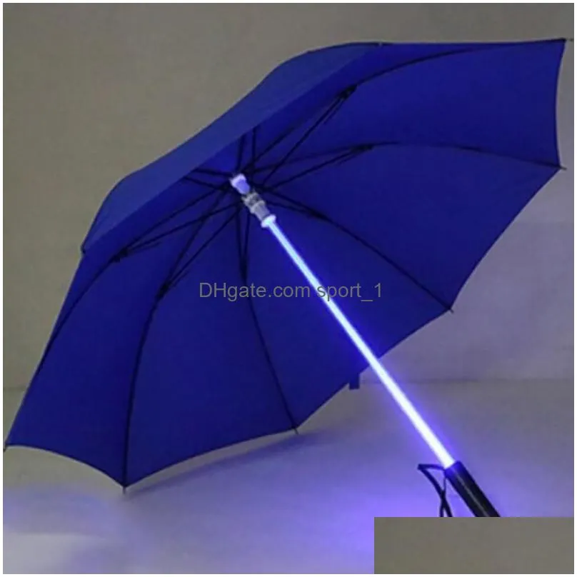 umbrellas led light saber up umbrella laser sword golf changing on the shaftbuilt in torch flash 20213691661