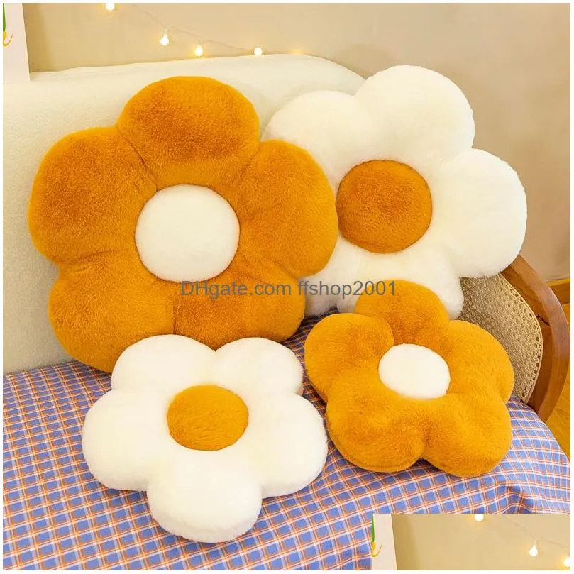 little daisy flower seat cushion flower plush throw pillow seat cushion rabbit nap pillow backrest pillow