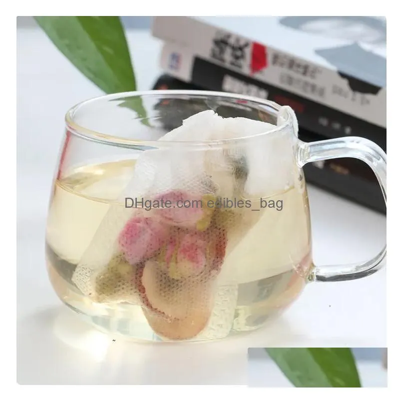 disposable tea infusion bag rope seal food grade non-woven fabric spice filter tea bag