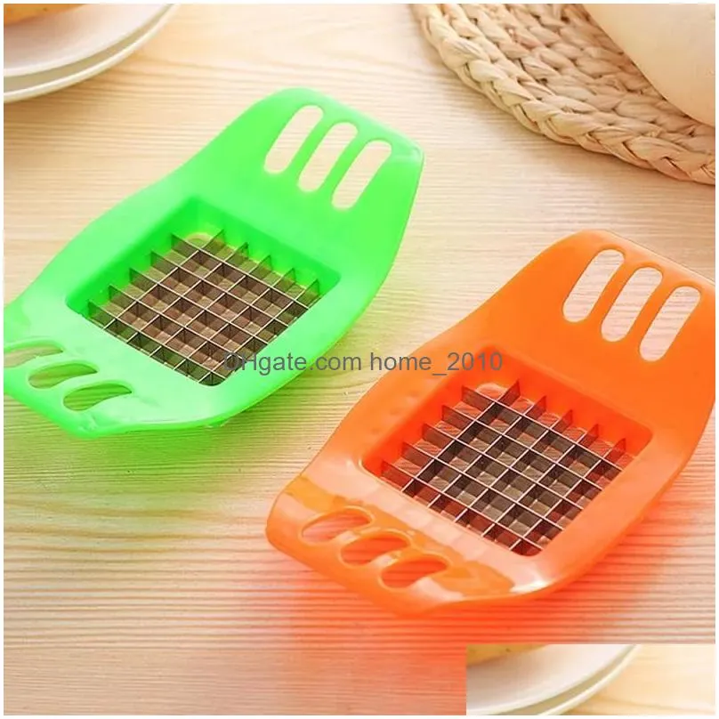 abs stainless steel potato cutter vegetable slicer chopper chips device fries kitchen cooking tools potato vegetable slicer