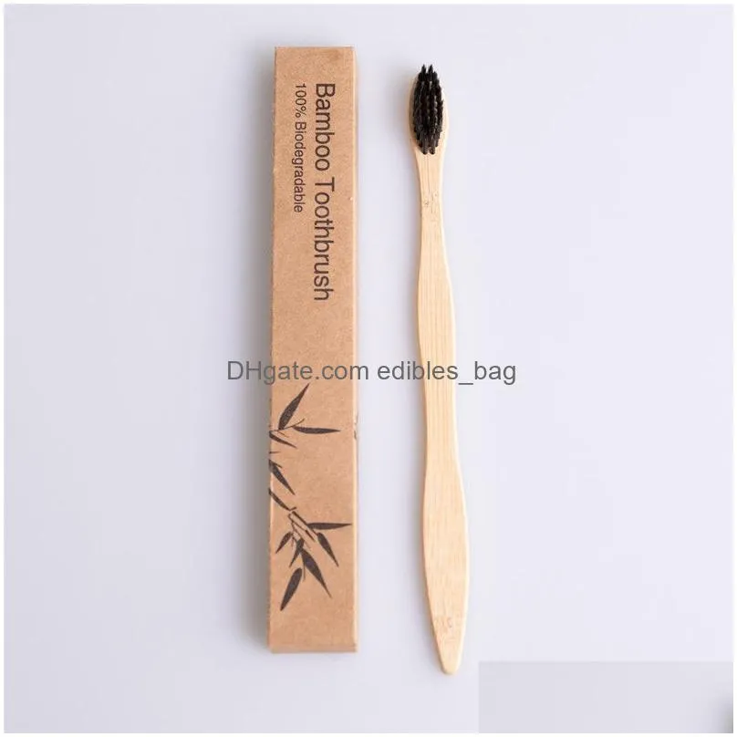 bamboo toothbrushes tongue cleaner denture teeth travel kit tooth brush environmental toothbrush for tooth el family