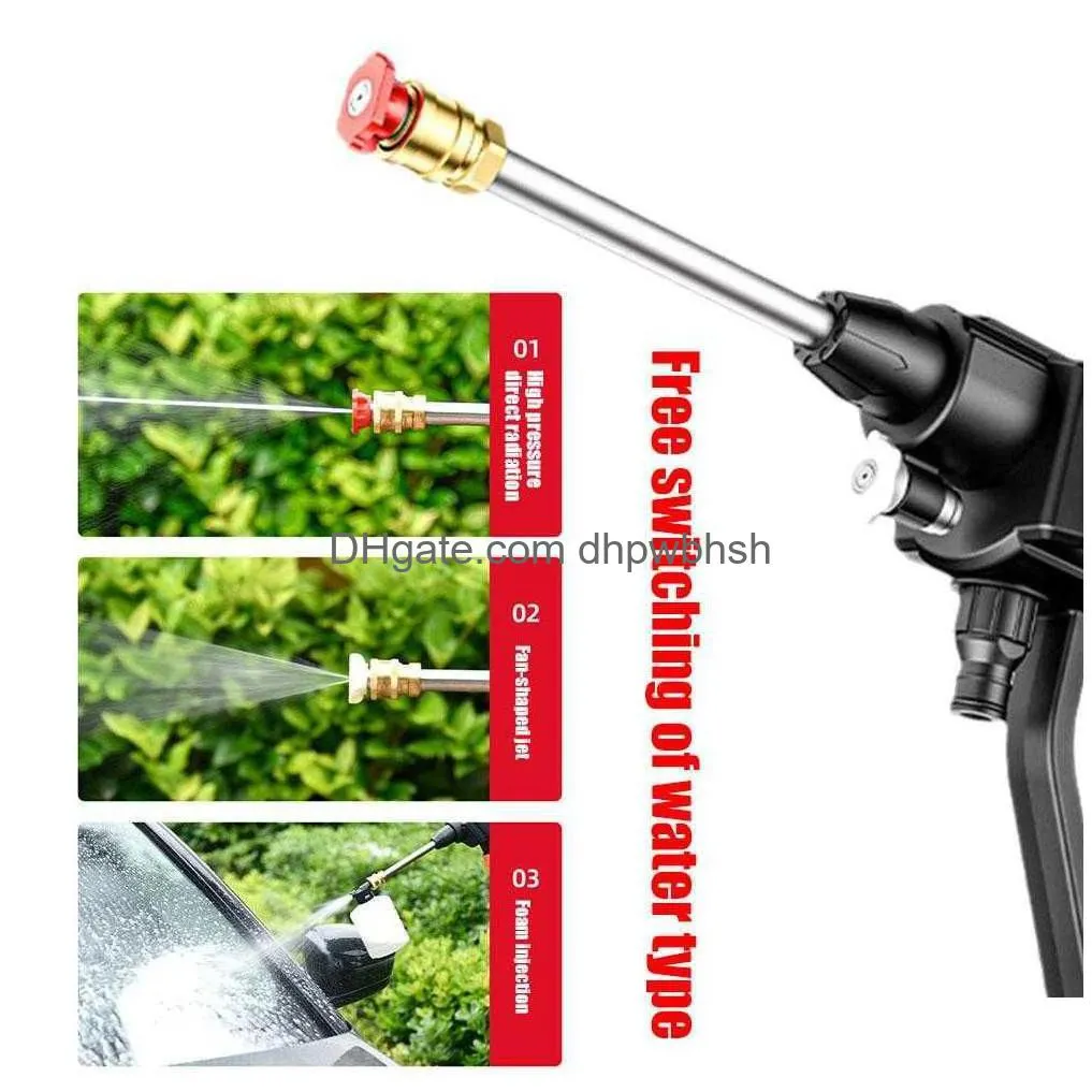  60bar high pressure car washer water gun 300w portable pressure washer cordless car washing machine cleaner adjustable nozzle