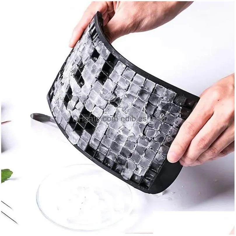 silicone ice cube tray 160 grids square summer diy fruit ice cube maker bar cold drink mold bar tools