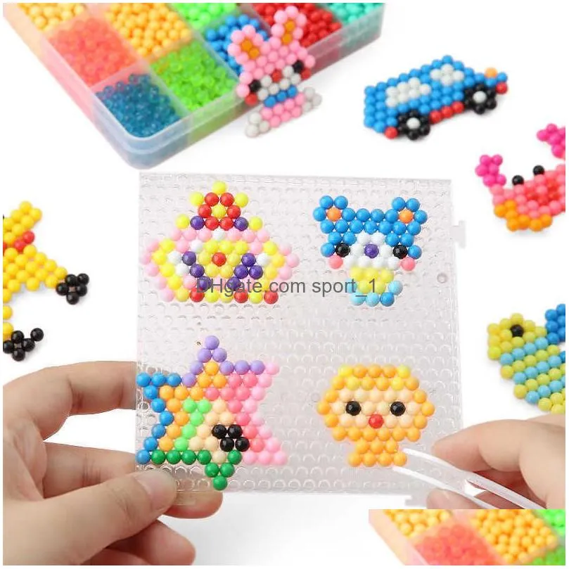 12000pcs 30 colors refill puzzle crystal diy water spray beads set ball games 3d handmade magic toys for 5829741