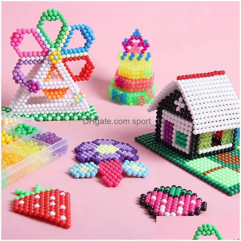 12000pcs 30 colors refill puzzle crystal diy water spray beads set ball games 3d handmade magic toys for 5829741