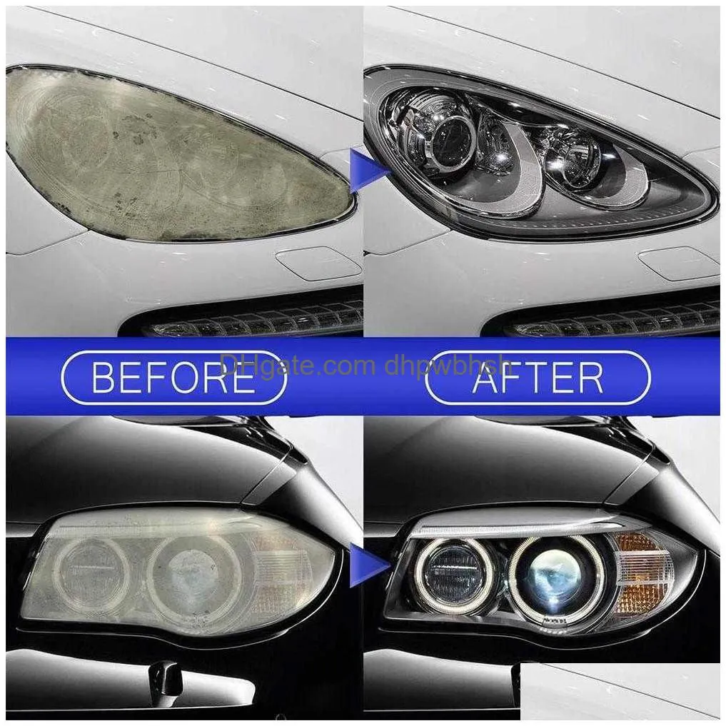  car light restorative liquid removing oxidation dirt portable headlight repair polish liquid for car headlight restoration f2w9