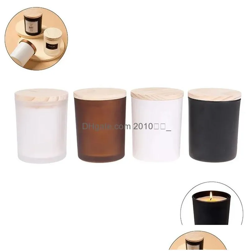 200ml candles holder glass cup containers with bamboo lid scented candles jar home diy candle making accessories