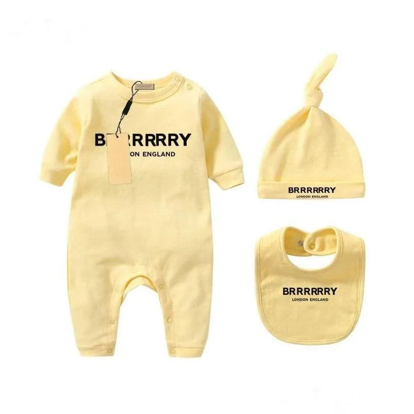 rompers infant born baby girl designer brand letter costume overalls clothes jumpsuit kids bodysuit for babies outfit romper outfi bib