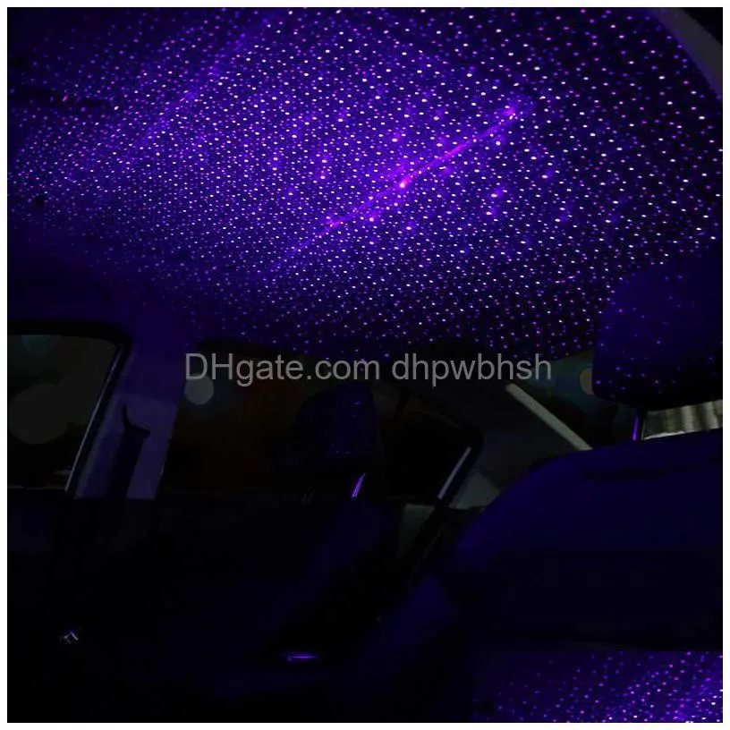  car roof star light interior led starry laser atmosphere ambient projector usb auto decoration night home decor galaxy lights