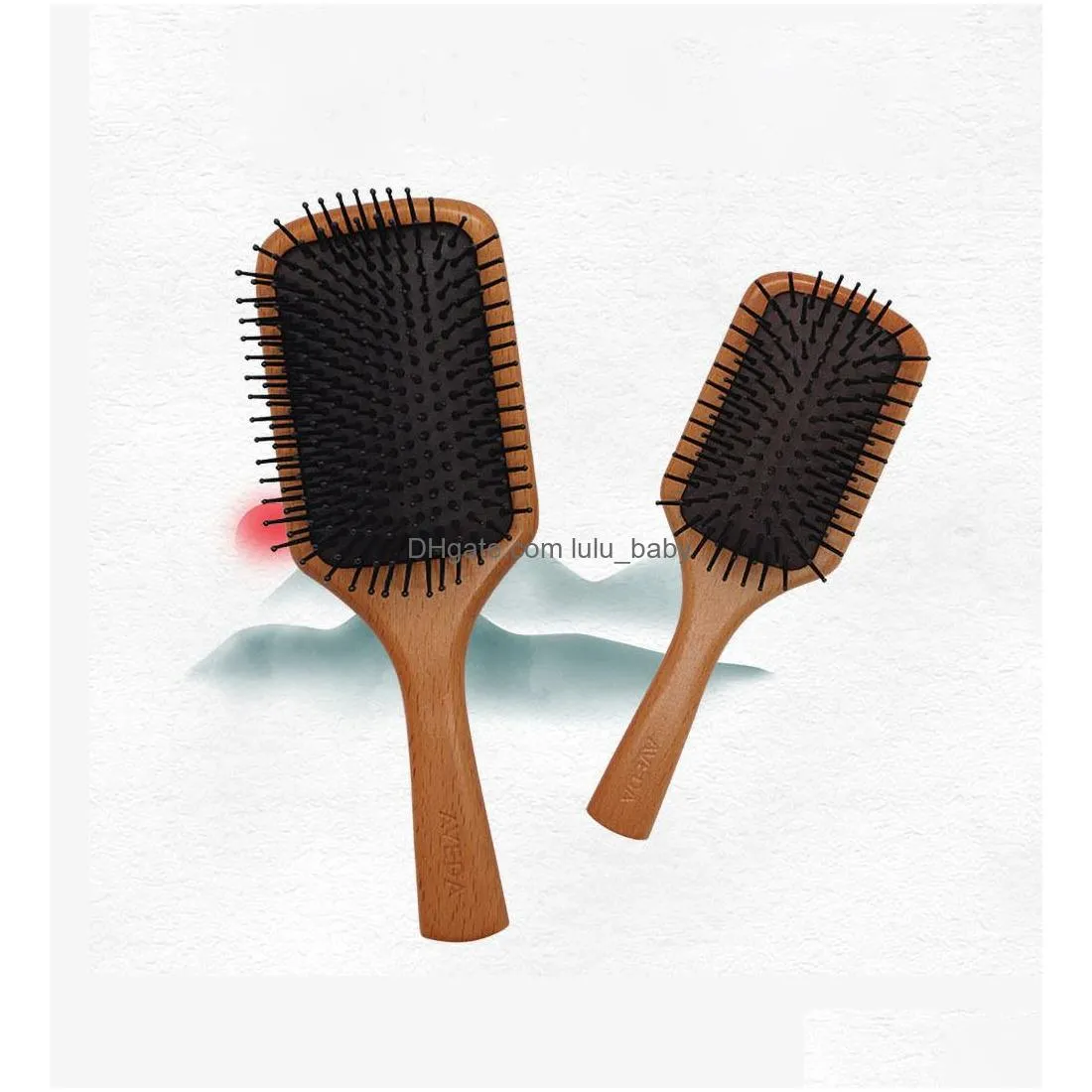aveda paddle brush brosse club massage hairbrush combs prevent trichomadesis hair sac massager wood tpe airbag nylon teeth