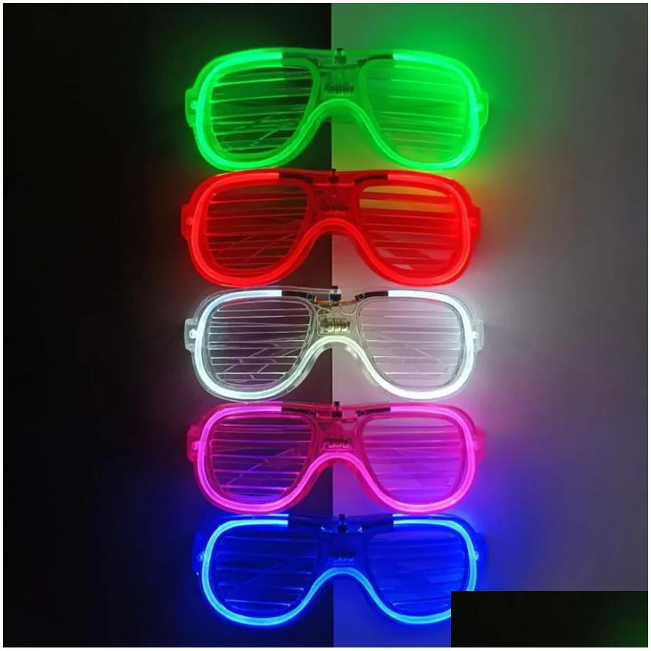 Other Festive & Party Supplies Love Led Glasses Neon Party Flashing Luminous Light Bar Partys Concert Fluorescent Glow Po Props Suppli Dhopq