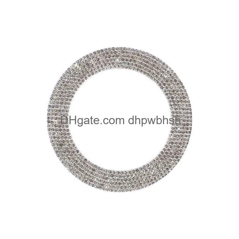  bling car steering wheel emblem sticker accessories diamond rhinestone auto interior badge decal cover trim for jeep