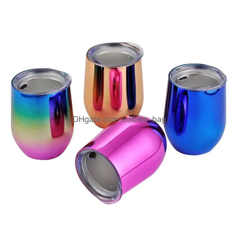 340ml stainless steel wine cup egg cup colored sugar covered wine cup shatterproof vacuum egg shape