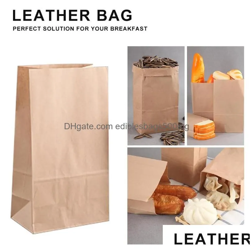 1050100 kraft paper bag portable small gift bag sandwich bread party wedding burger packaging gift takeaway4450457