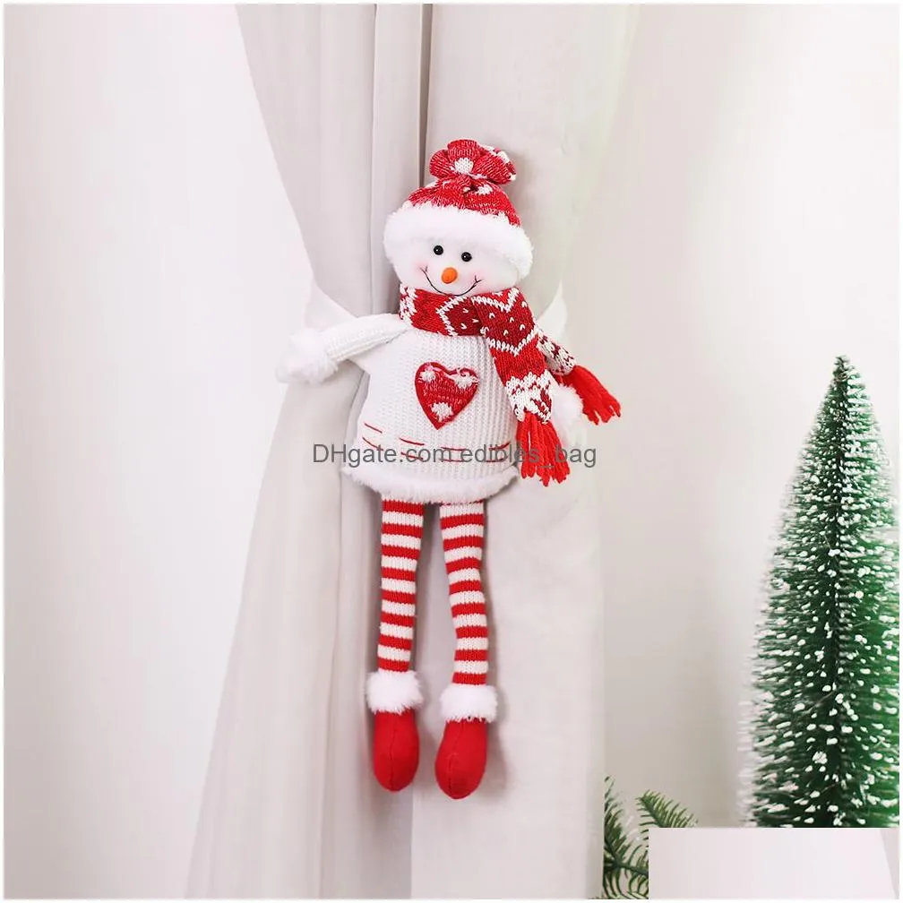  knitted fabric long legged doll curtain embracing cartoon old man curtain button door curtain button home decoration