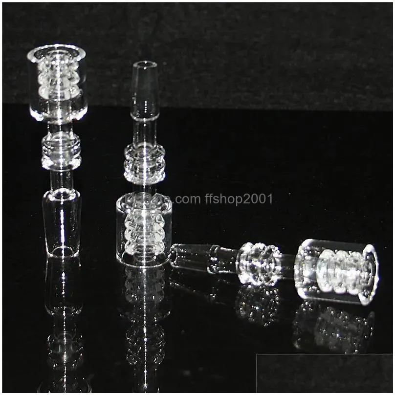 hookahs 10mm 14mm male diamond knot quartz nail for nectar quartz dab straw tube drip tips glass oil burner pipe ash catchers