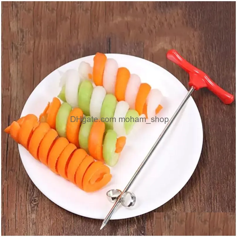 fruit tools portable manual rotary cutter vegetable potato cucumber carrot spiral cutter inventory wholesale