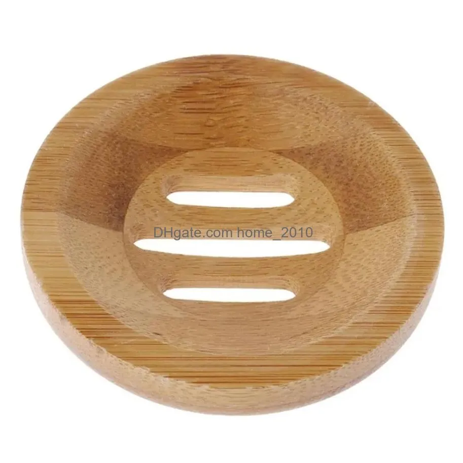 round soap dish eco-friendly natural bamboo handmade mini bathroom soap rack 8x8cm other bath toilet supplies