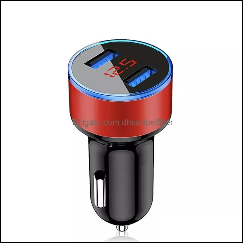 Car  Car  15W Dual Usb Currency Cigarette Lighter Charging For Adapter Automobiles Motorcycles Auto Electronics Dhguv