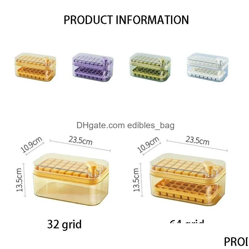 ice cube maker with storage box silicone press type ice cube makers ice tray making mould for bar gadget kitchen accessories