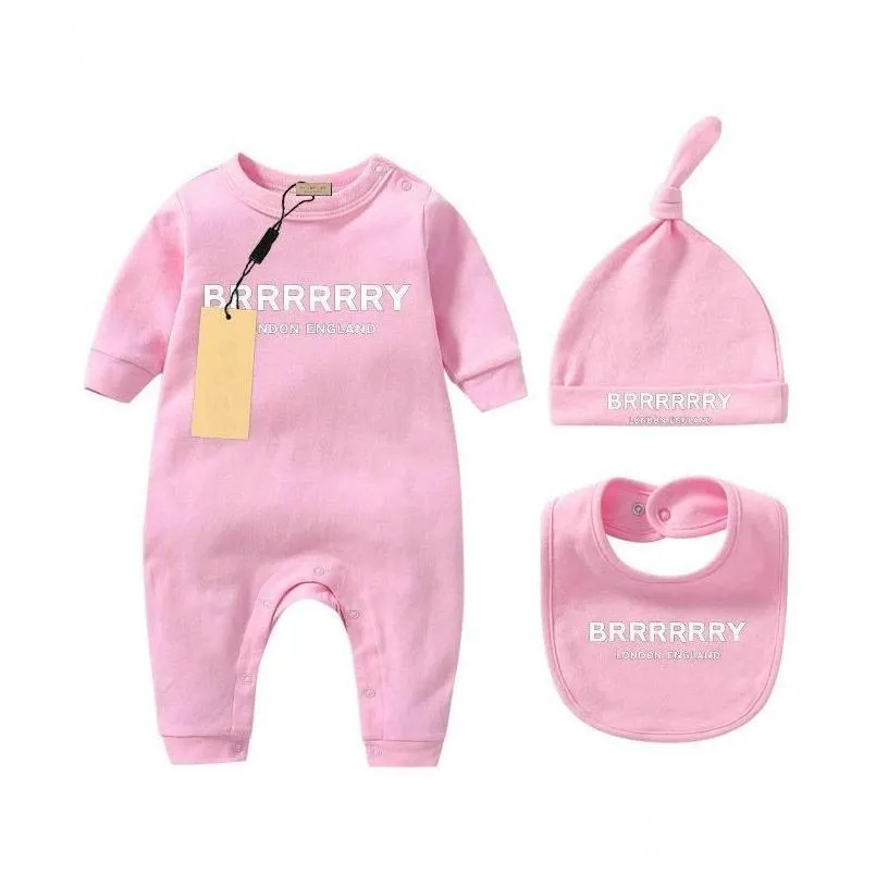 rompers infant born baby girl designer brand letter costume overalls clothes jumpsuit kids bodysuit for babies outfit romper outfi bib