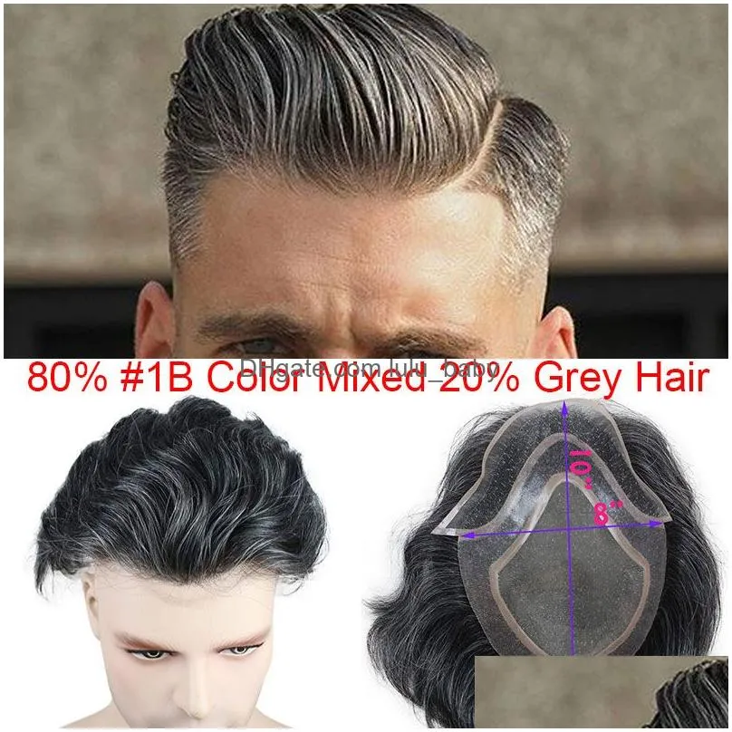 men toupee durable hair piece mono man hair system replacement european 8a remy human hair wig for males 10quotx8quot9734954