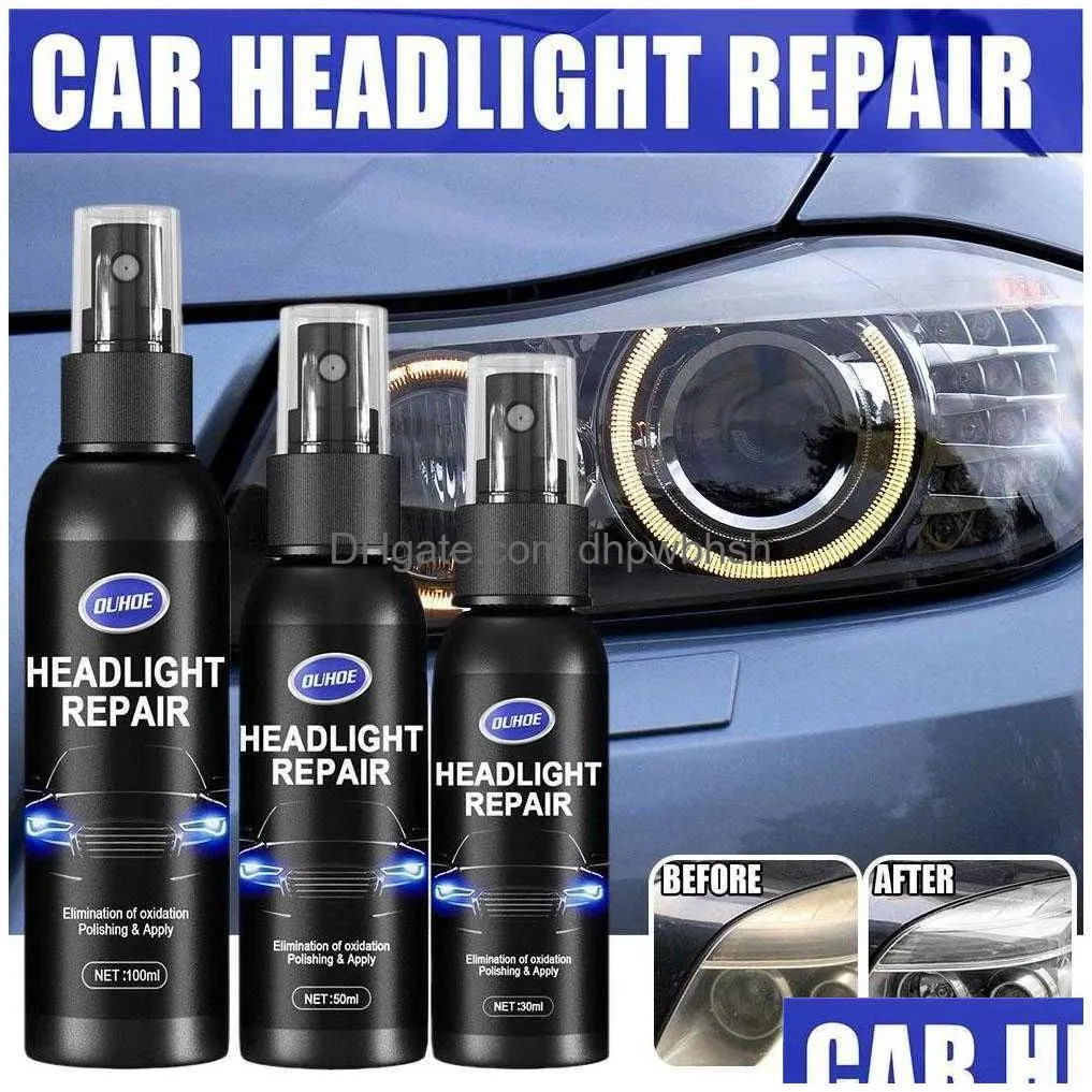  car light restorative liquid removing oxidation dirt portable headlight repair polish liquid for car headlight restoration f2w9