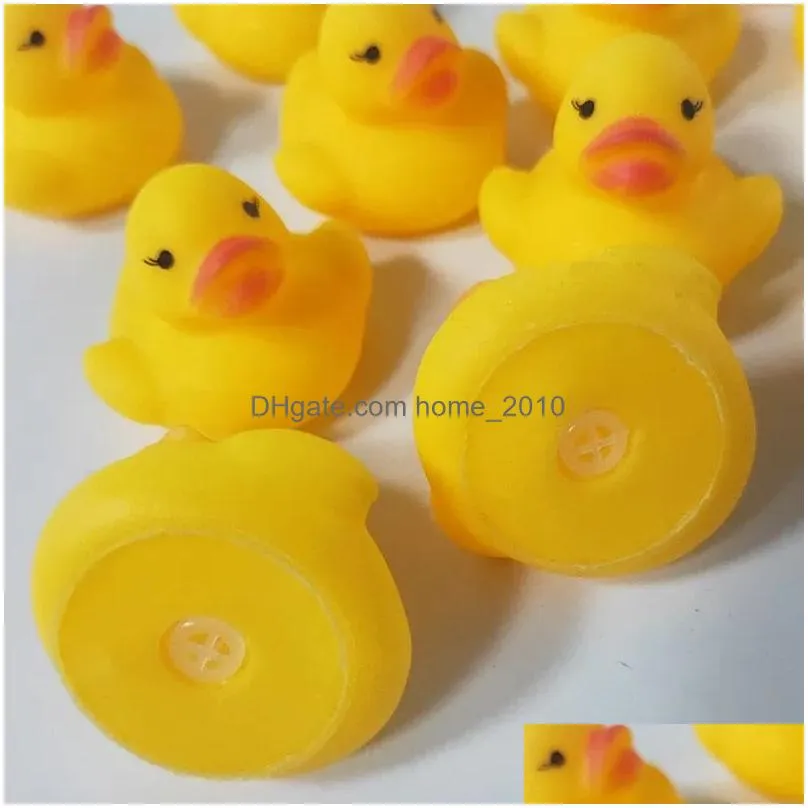 baby bath water duck toys mini floating yellow rubber ducks with sound children shower swimming beach play toy