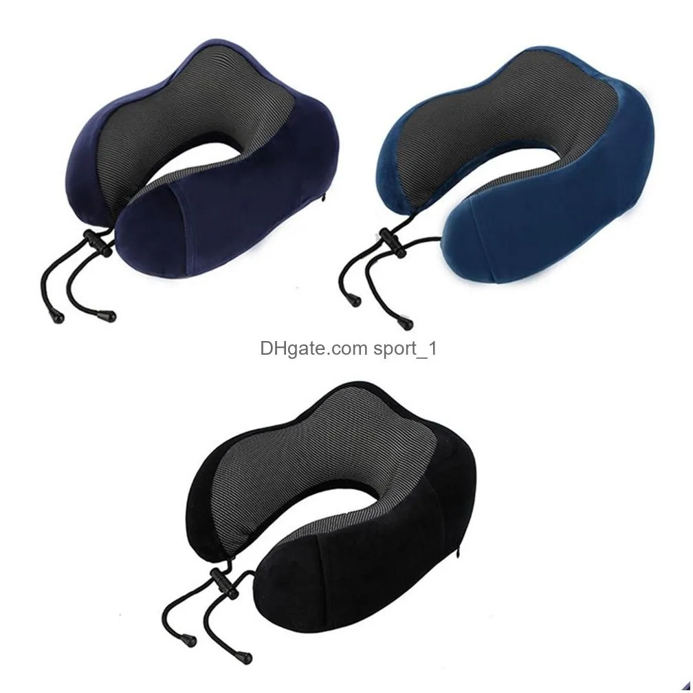 ushaped memory foam neck pillow soft travel pillow massage sleep cervical spine health care bedding9590693