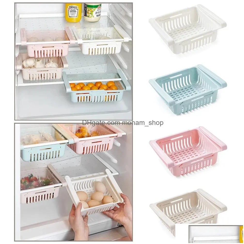 refrigerator drawer plastic storage container shelf fruit egg food storage box kitchen accessories inventory wholesale