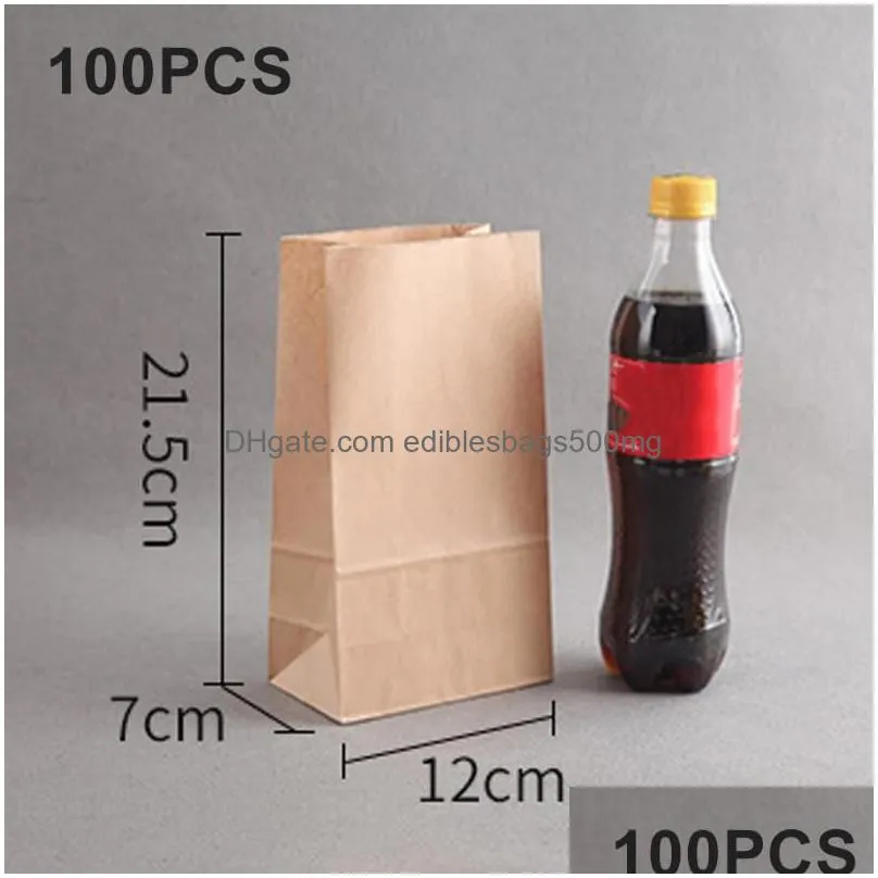 1050100 kraft paper bag portable small gift bag sandwich bread party wedding burger packaging gift takeaway4450457