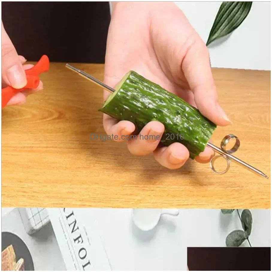 vegetables spiral knife potato carrot cucumber salad chopper easy spiral screw slicer cutter spiralizer kitchen tools