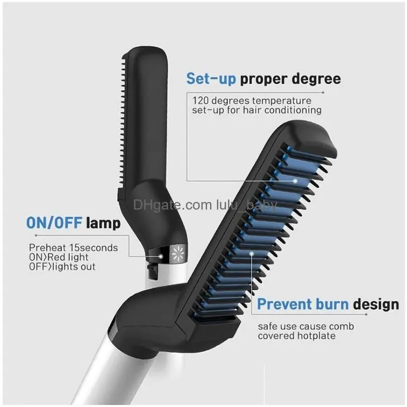 men quick styler comb multifunctional hair curling curler show cap tool electric hair styler for men hair styling brush9643056