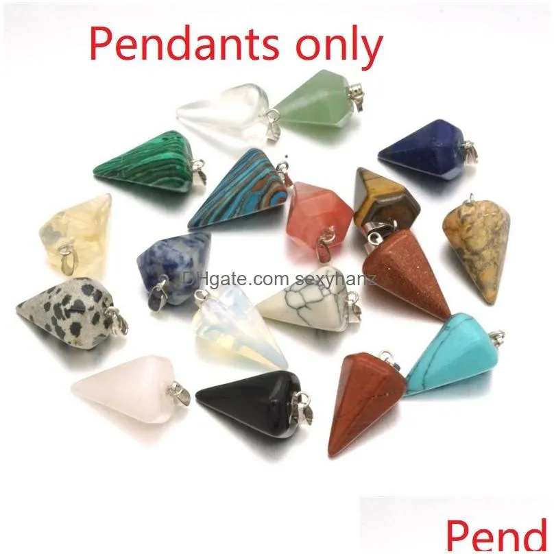 pendulum chakra necklace jewelry healing crystal amethyst rose quartz bead point women men natural stone heart hexagon pendants