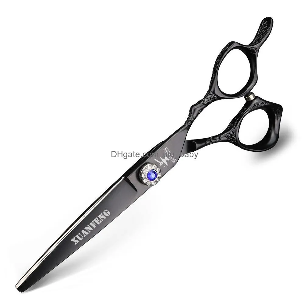 xuan feng silver hair clipper 6 inch hair scissors japan 440c steel thinning and cutting scissors set hair shear barber tools5360322
