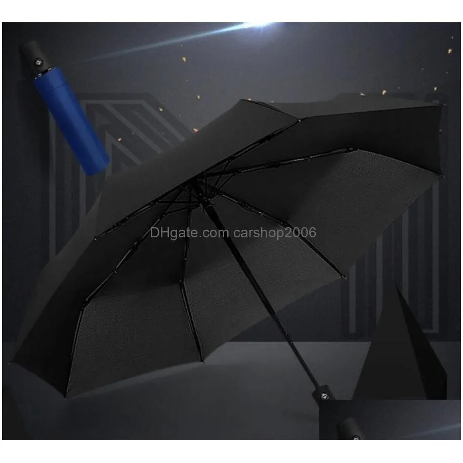automatic umbrella rain women men classic business three folding umbrellas brand 8 ribs windproof black golf umbrella parasol4412076