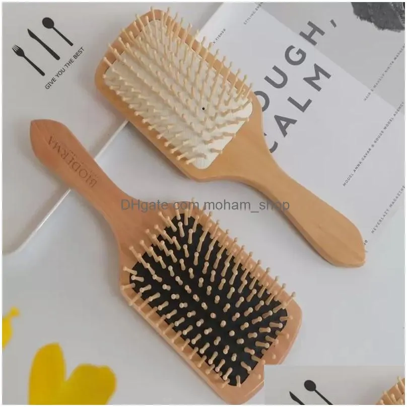wood comb professional healthy paddle cushion hairs loss massage brush hairbrush combs scalp hair care healthys wooden comb inventory